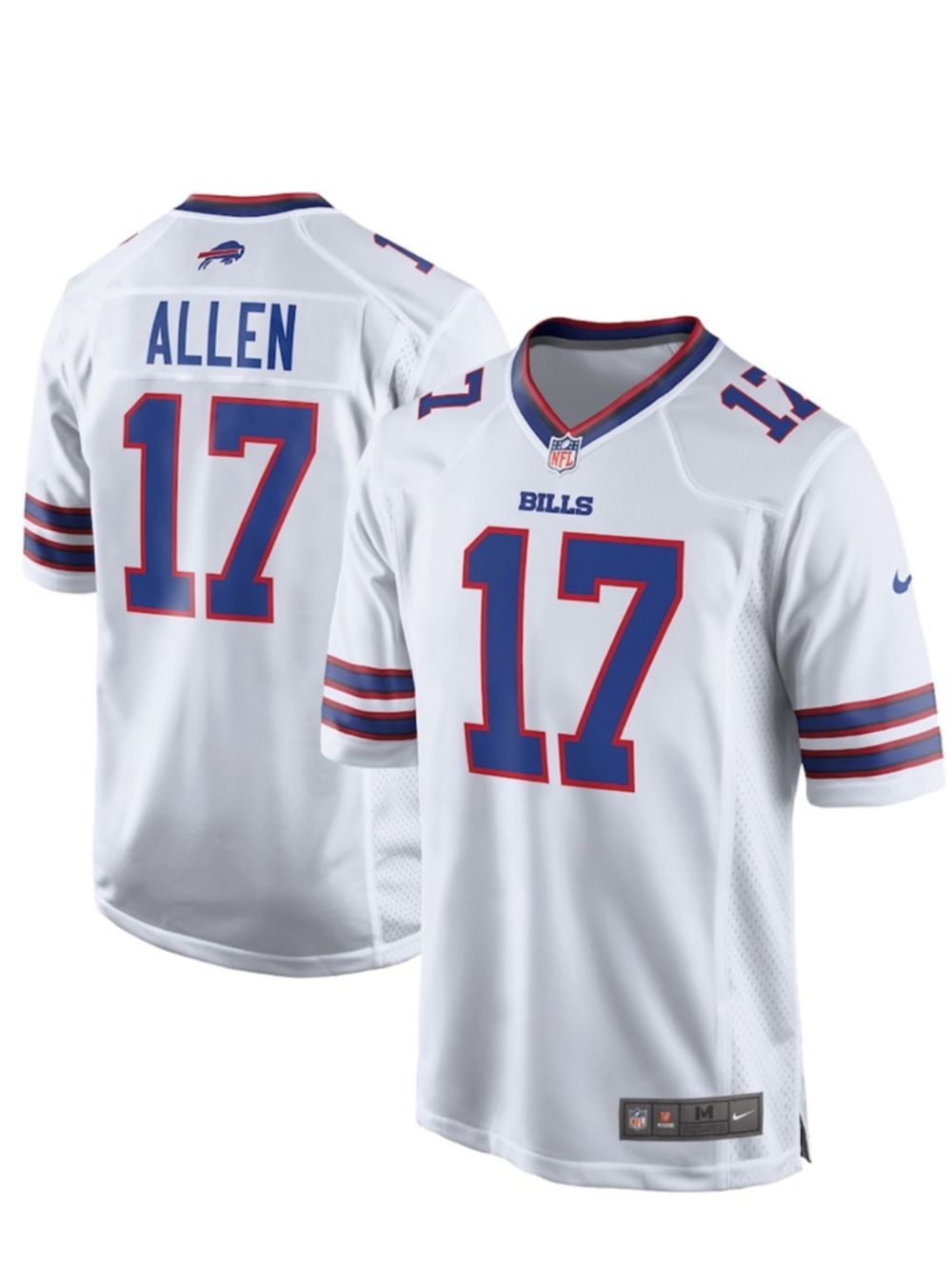 Men’s Buffalo Bills Josh Allen Nike White Game Player Jersey